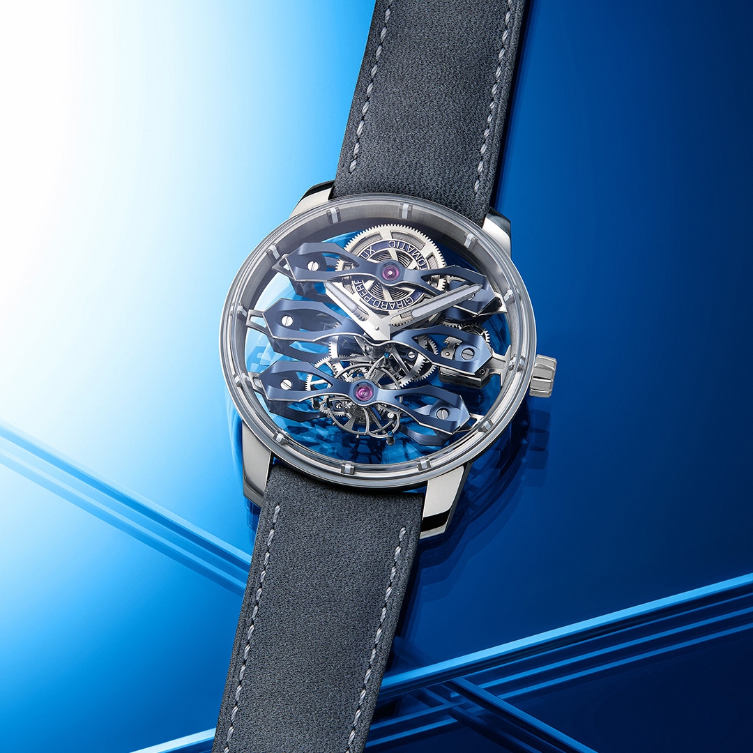 Tourbillon with Three Flying Bridges Bucherer BLUE