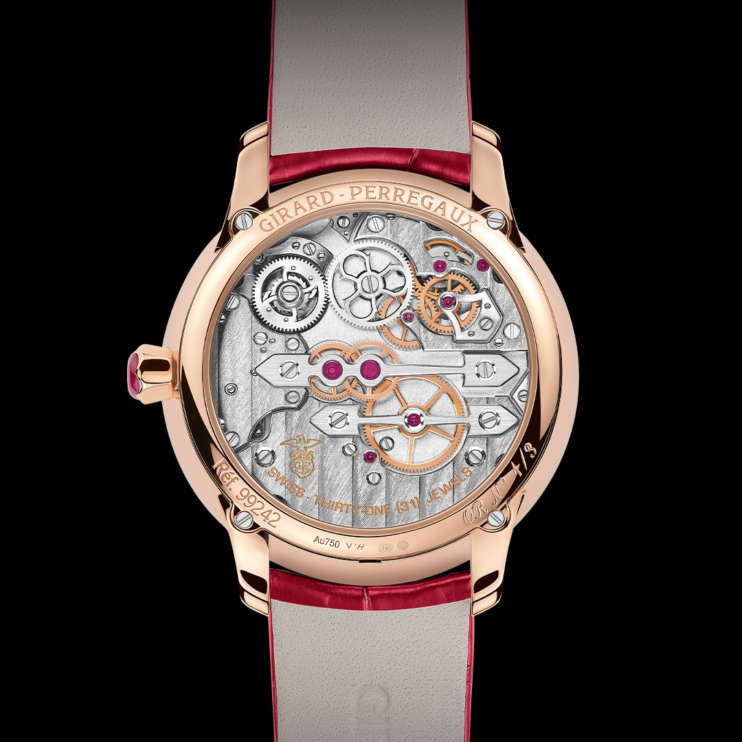 Tourbillon with Three Gold Bridges Ruby Heart