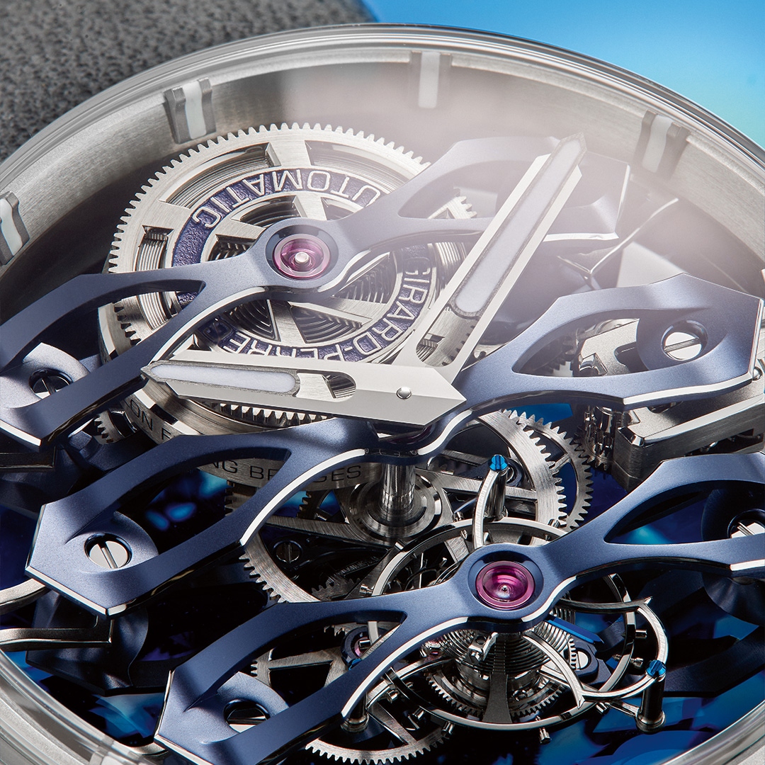 Tourbillon with Three Flying Bridges Bucherer BLUE