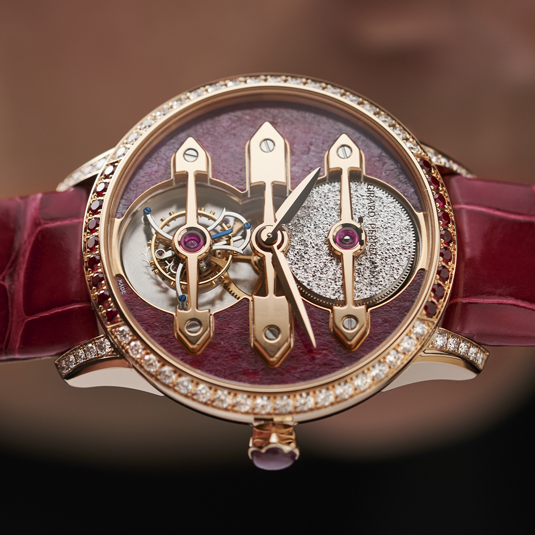Tourbillon with Three Gold Bridges Ruby Heart
