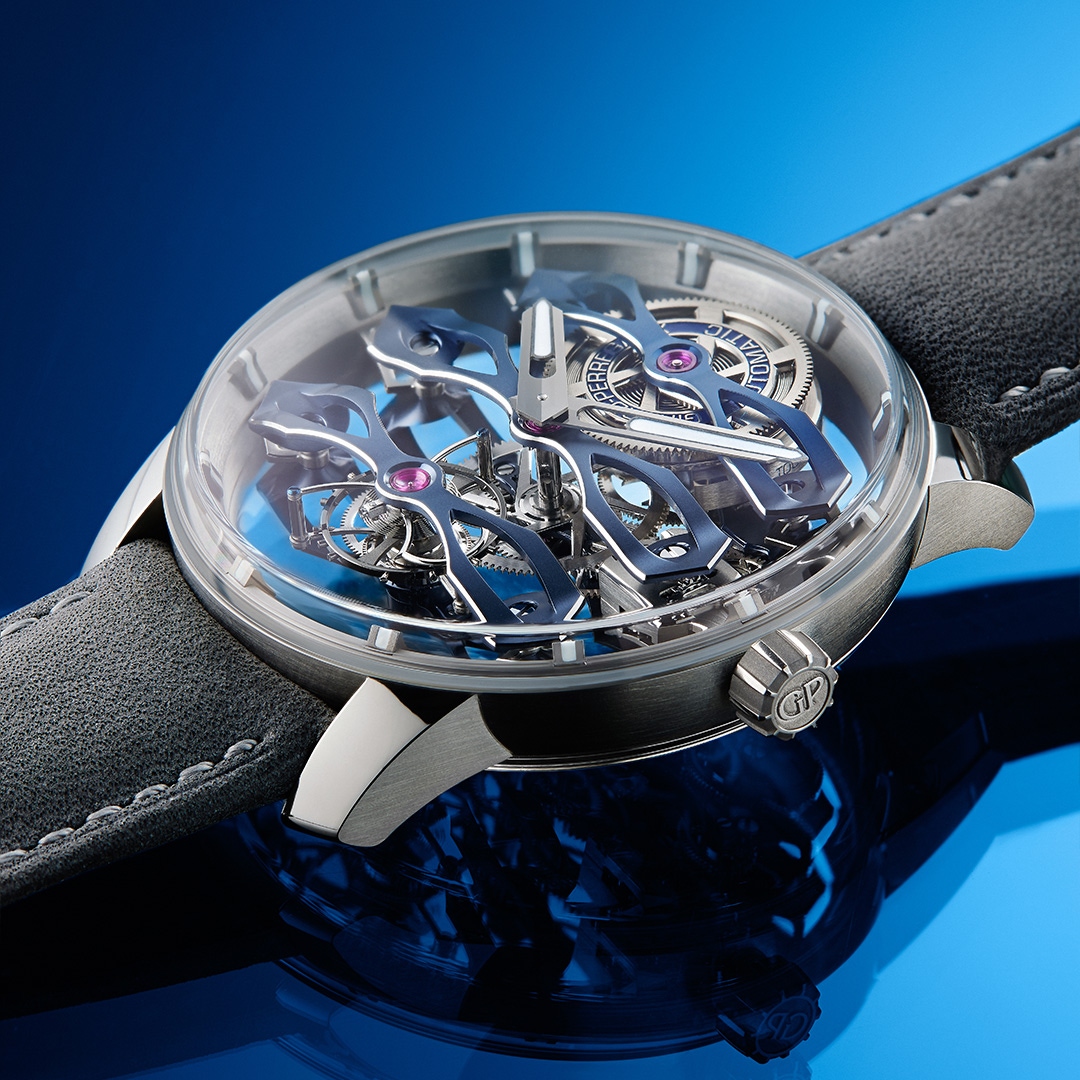 Tourbillon with Three Flying Bridges Bucherer BLUE